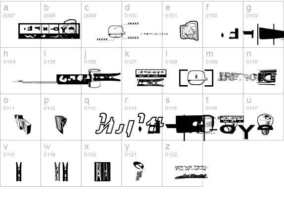 Mode01 lowercase a-z preview