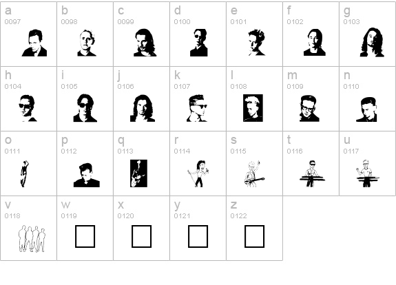 Modebats Regular lowercase a-z preview