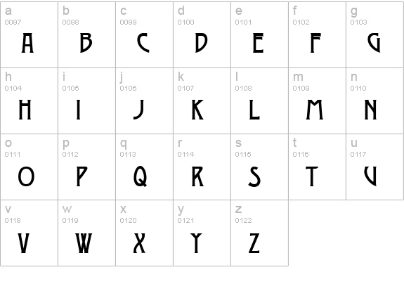 Moderno Two lowercase a-z preview