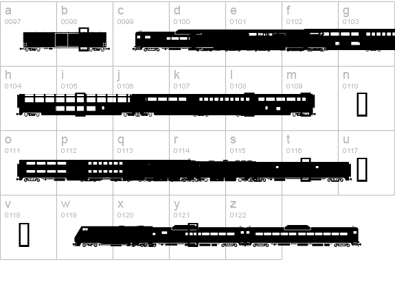 ModPassenger lowercase a-z preview