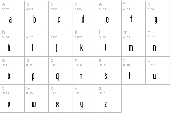 ModularBold lowercase a-z preview