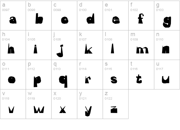 MoFo lowercase a-z preview
