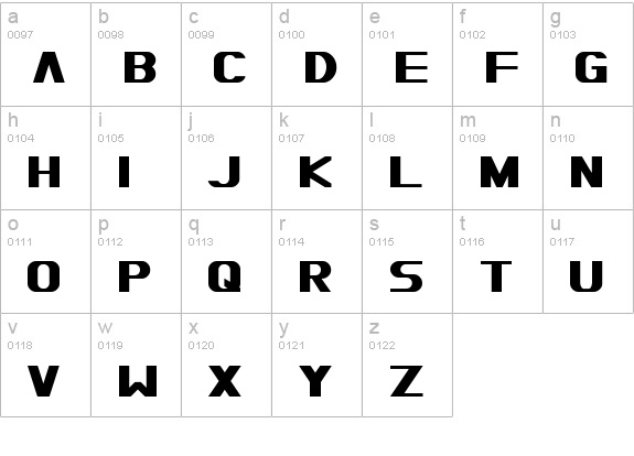 Moiser heavy lowercase a-z preview
