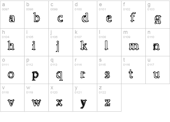 Molten lowercase a-z preview