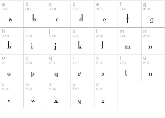 Mona Lisa ICG Recut lowercase a-z preview