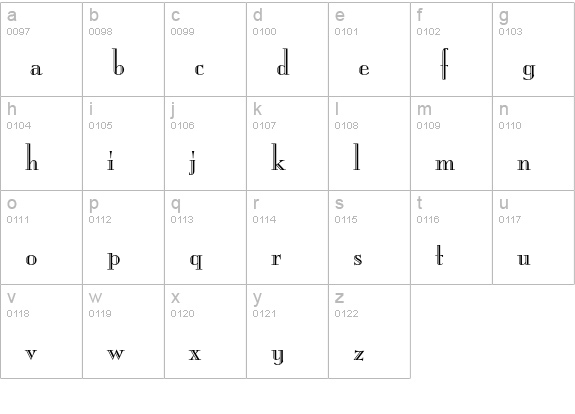 MonaLisaICG-Recut lowercase a-z preview