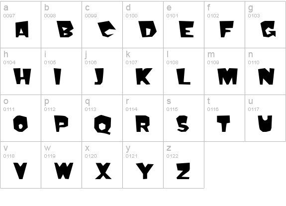 Mondo Bold lowercase a-z preview
