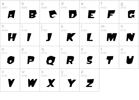 Mondo BoldOblique lowercase a-z preview