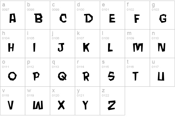 MondoBeyondo BB lowercase a-z preview