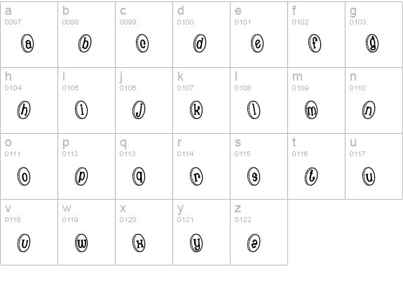 Money Shot lowercase a-z preview