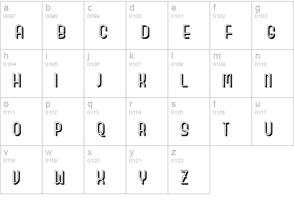 Monicas Salon Shadow NF lowercase a-z preview