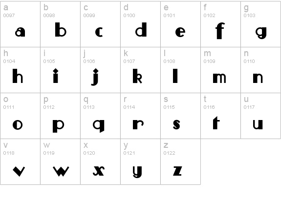 Monkey Fingers NF lowercase a-z preview