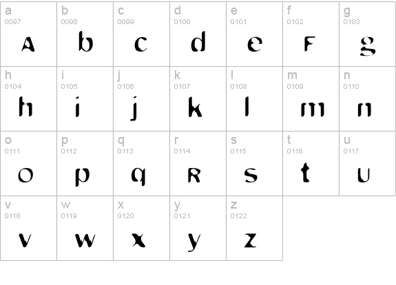 MonkeyCaughtStealing lowercase a-z preview