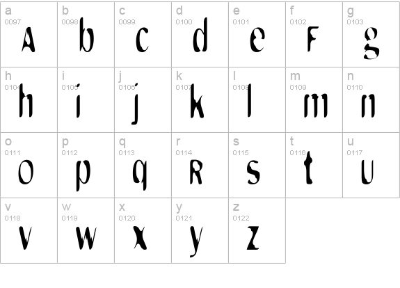 MonkeyCaughtStealing-Elong lowercase a-z preview