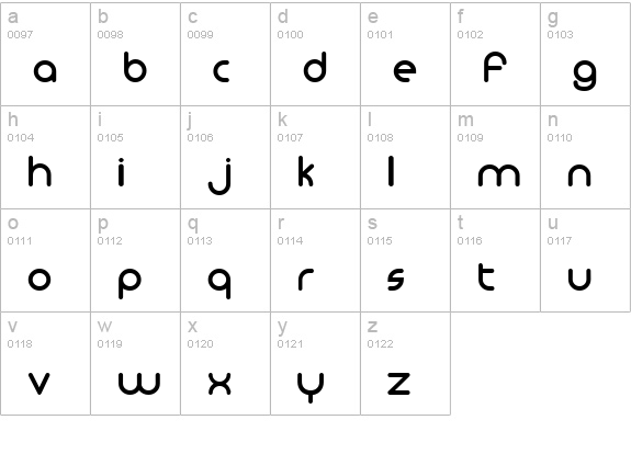 Monoglyceride DemiBold lowercase a-z preview