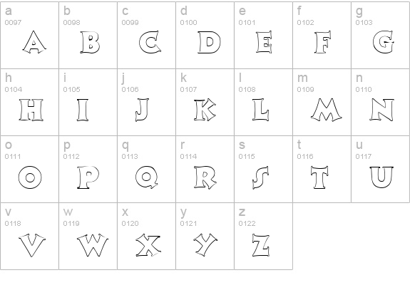 MonophonOpen lowercase a-z preview
