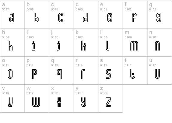 Monopol lowercase a-z preview