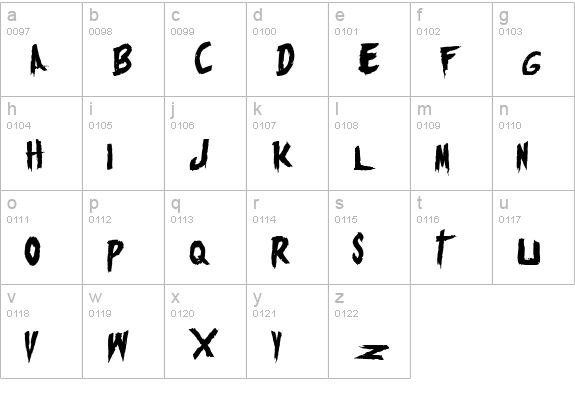 Monsters Attack! lowercase a-z preview