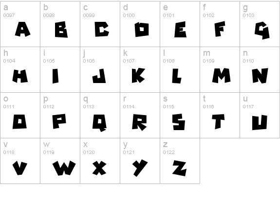 Monsterz lowercase a-z preview