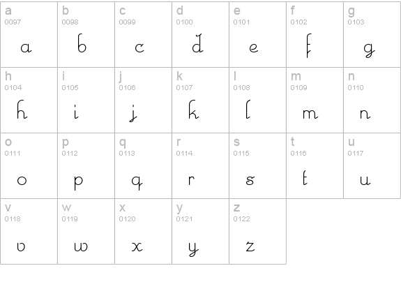 MonteCarloScriptNF Medium lowercase a-z preview