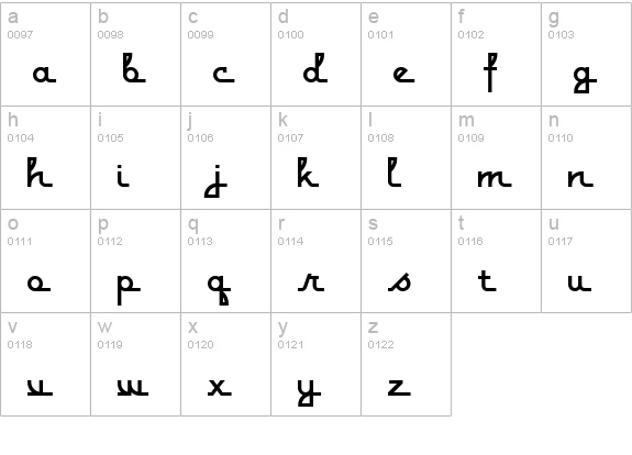 MontereyPopsicle lowercase a-z preview