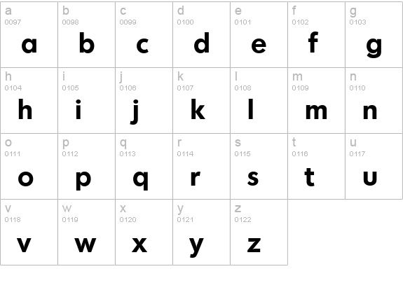 MontrealSerial-Bold lowercase a-z preview