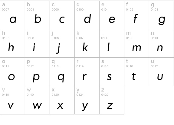 MontrealSerial-Italic lowercase a-z preview
