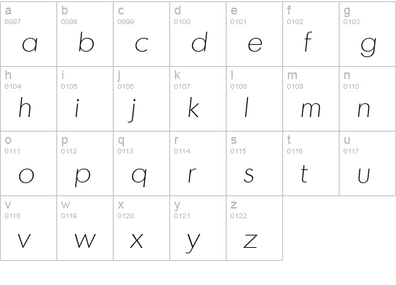 MontrealSerial-Xlight-Italic lowercase a-z preview