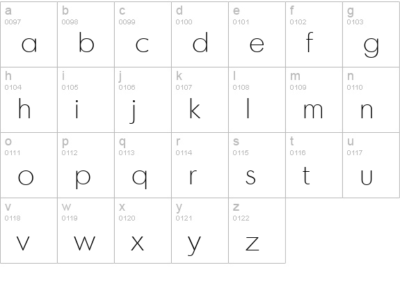 MontrealSerial-Xlight-Regular lowercase a-z preview