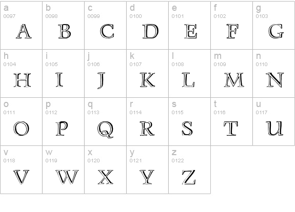 Monument lowercase a-z preview