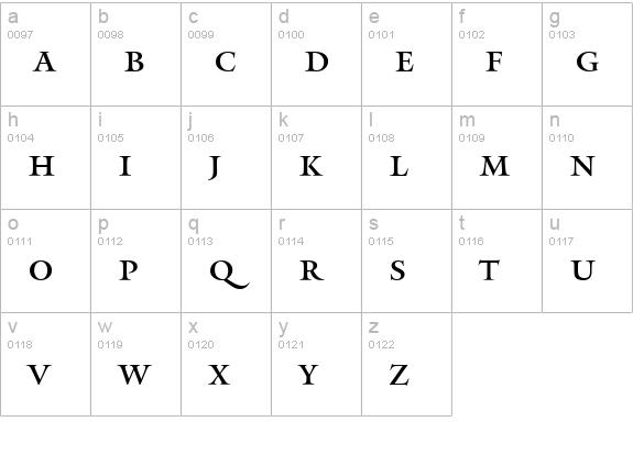 Monument Regular lowercase a-z preview