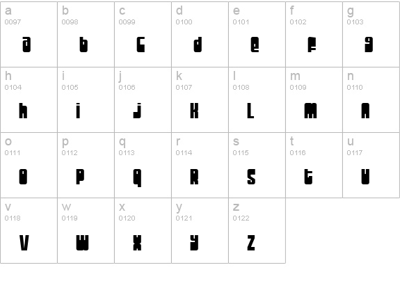 Moog Schmoog lowercase a-z preview
