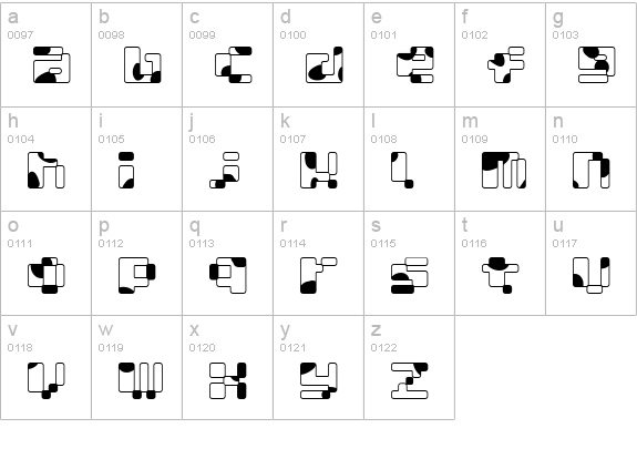 MOOGIRL ALP lowercase a-z preview