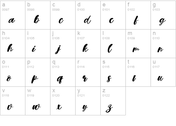Moom lowercase a-z preview