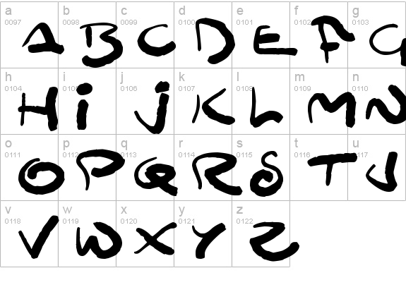 MooMoo
 lowercase a-z preview