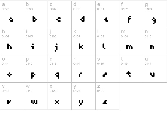 MoonbaseAlpha lowercase a-z preview