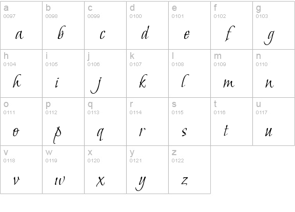MoonDanceOne lowercase a-z preview