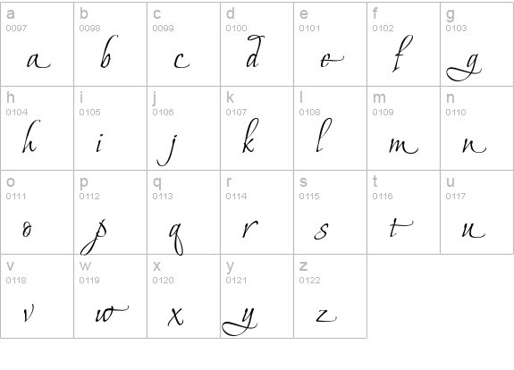 MoonDanceTwo lowercase a-z preview