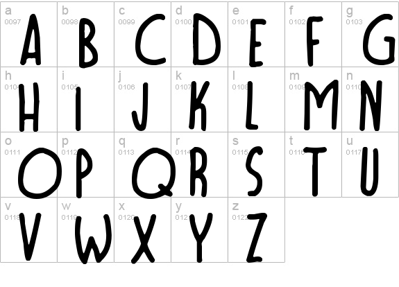 Moonlight New lowercase a-z preview