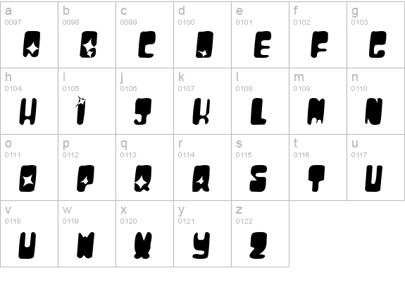 MoonPie Cadet lowercase a-z preview