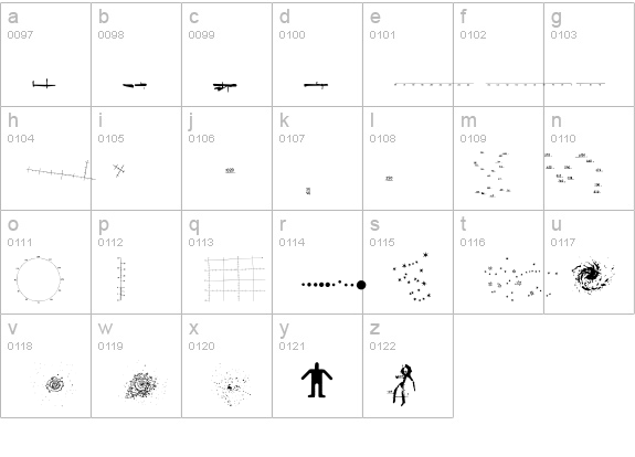 Moonscape lowercase a-z preview
