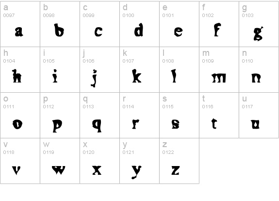 MoonshineMurky lowercase a-z preview