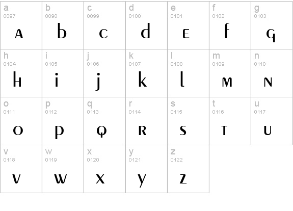 Moore Mary lowercase a-z preview