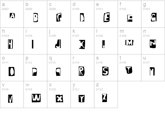 Moore895-Regular lowercase a-z preview