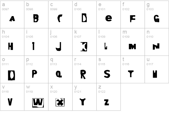 Moore899-BoldA lowercase a-z preview
