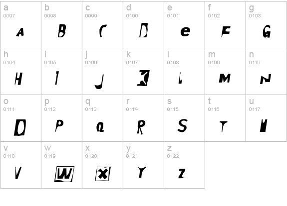 Moore899-Italic lowercase a-z preview