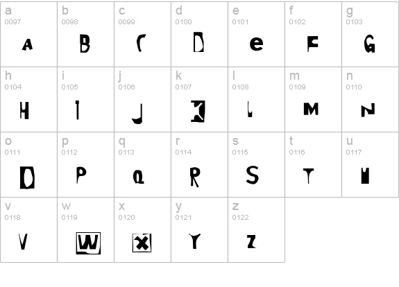 Moore899-MediumA lowercase a-z preview