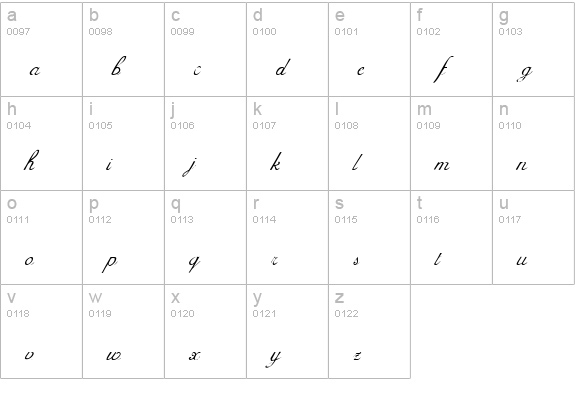 Morelle lowercase a-z preview