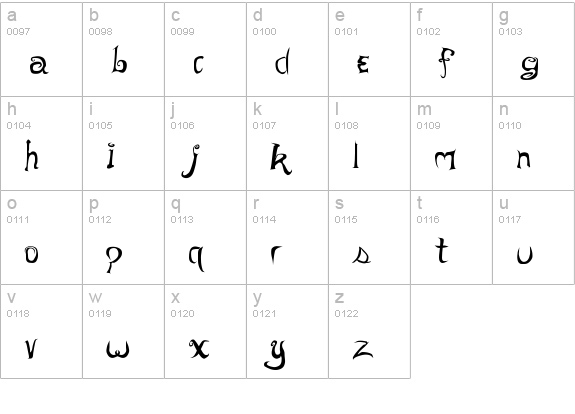 morevil lowercase a-z preview