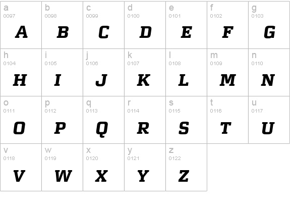 MorganAvec Bold ItalicCaps lowercase a-z preview